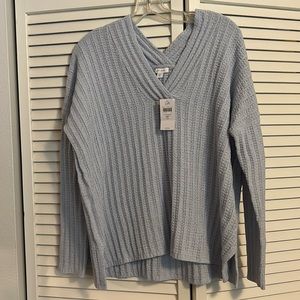 J. Jill Chenille Doubl V Sweater in Hydrangea, Medium Petite, NWT